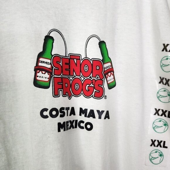 NEW Señor Senor Frogs Costa Maya Mexico Mens Short Sleeve Graphic T Shirt XXL - Picture 4 of 10